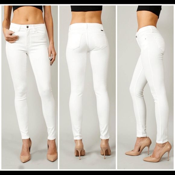 NWT KanCan Super Skinny Jeans 11/29 Katherine Mid Rise White - Picture 1 of 8